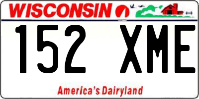WI license plate 152XME