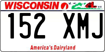WI license plate 152XMJ
