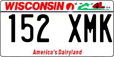 WI license plate 152XMK