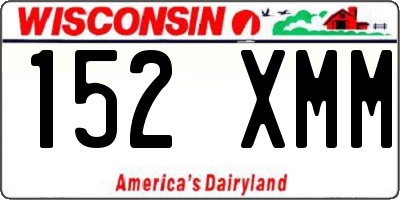 WI license plate 152XMM