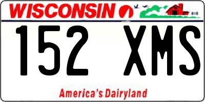 WI license plate 152XMS