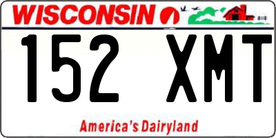 WI license plate 152XMT