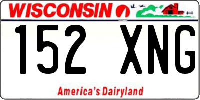 WI license plate 152XNG