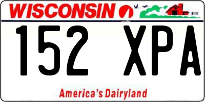 WI license plate 152XPA