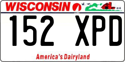WI license plate 152XPD