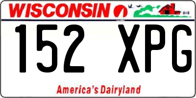 WI license plate 152XPG
