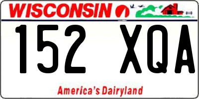 WI license plate 152XQA
