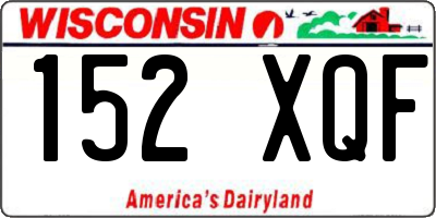 WI license plate 152XQF