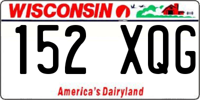 WI license plate 152XQG
