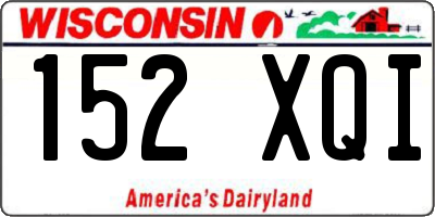 WI license plate 152XQI