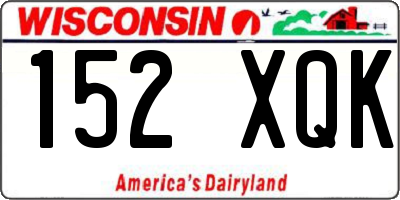 WI license plate 152XQK