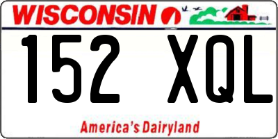 WI license plate 152XQL