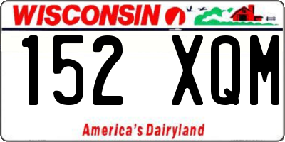 WI license plate 152XQM