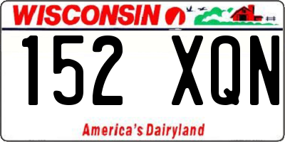 WI license plate 152XQN