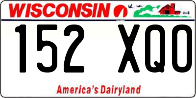 WI license plate 152XQO