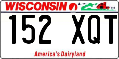 WI license plate 152XQT