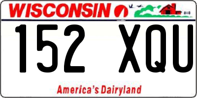 WI license plate 152XQU