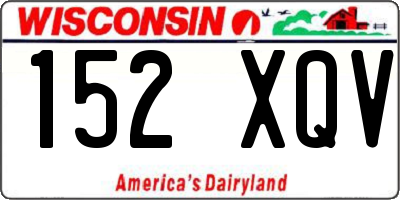 WI license plate 152XQV