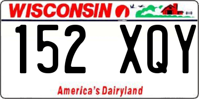 WI license plate 152XQY