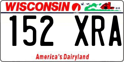 WI license plate 152XRA
