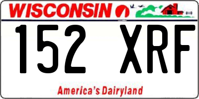 WI license plate 152XRF