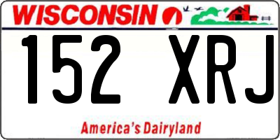 WI license plate 152XRJ