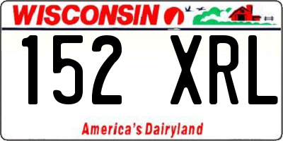 WI license plate 152XRL