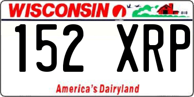 WI license plate 152XRP