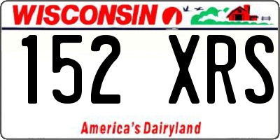 WI license plate 152XRS