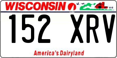 WI license plate 152XRV