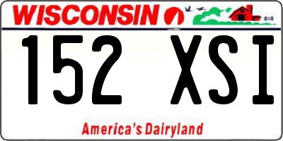 WI license plate 152XSI