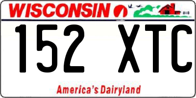 WI license plate 152XTC