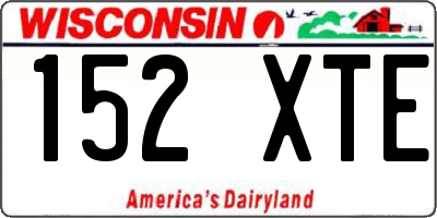 WI license plate 152XTE