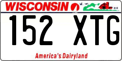 WI license plate 152XTG
