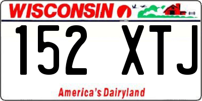WI license plate 152XTJ