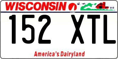 WI license plate 152XTL