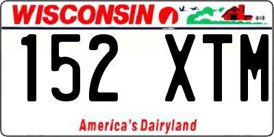 WI license plate 152XTM