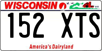 WI license plate 152XTS