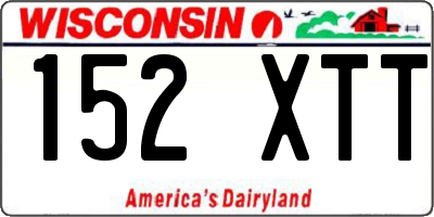 WI license plate 152XTT