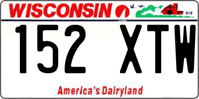 WI license plate 152XTW