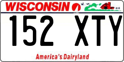 WI license plate 152XTY