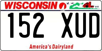 WI license plate 152XUD