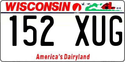 WI license plate 152XUG
