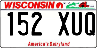 WI license plate 152XUQ