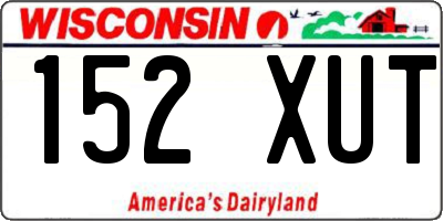WI license plate 152XUT
