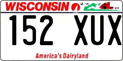 WI license plate 152XUX