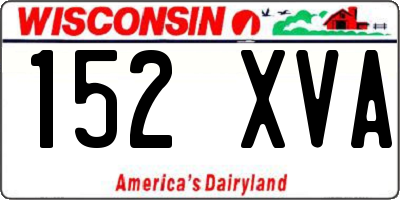 WI license plate 152XVA