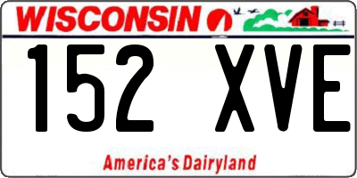 WI license plate 152XVE