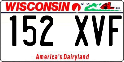 WI license plate 152XVF