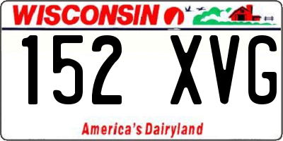 WI license plate 152XVG